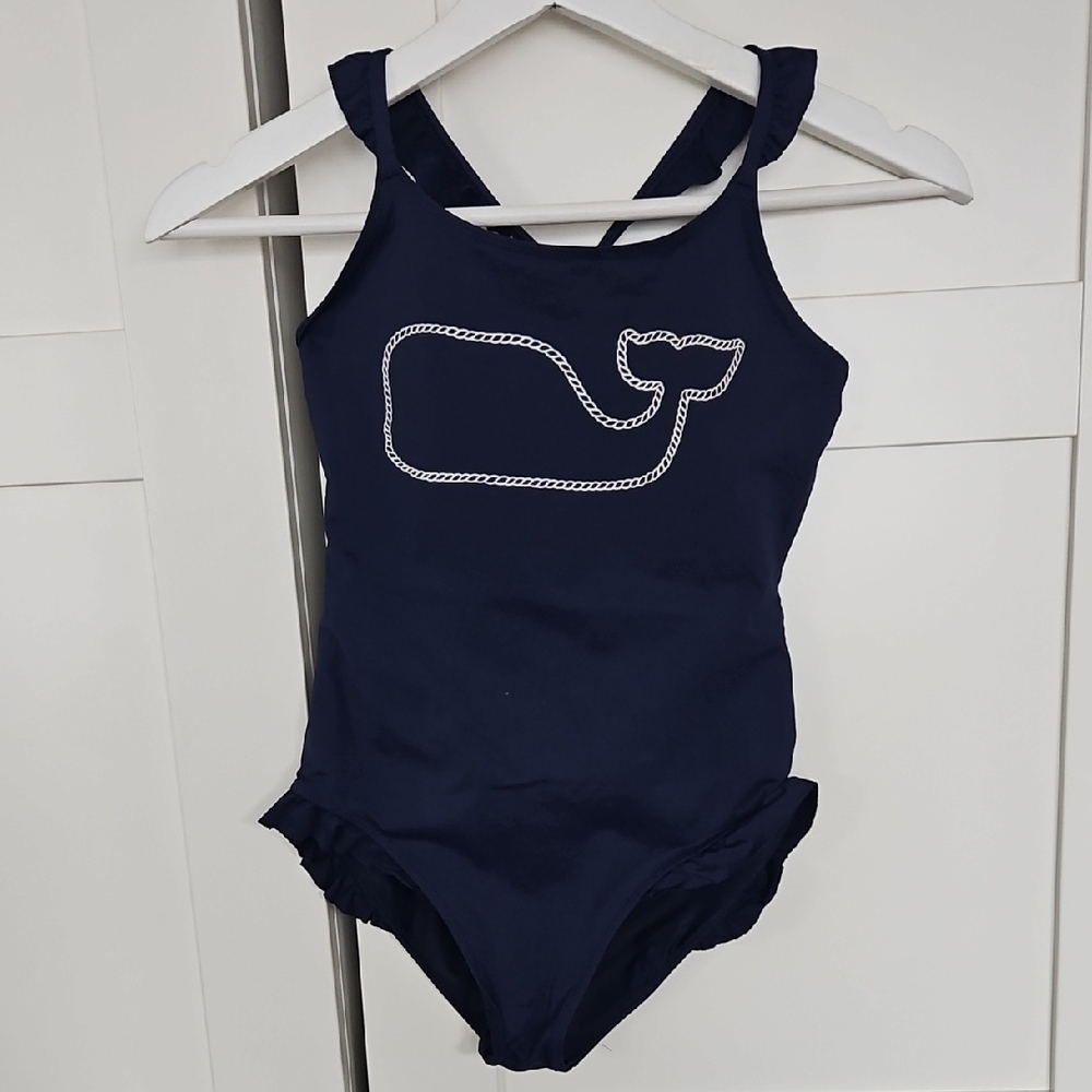 Vineyard Vines Navy Kids Swim One Piece